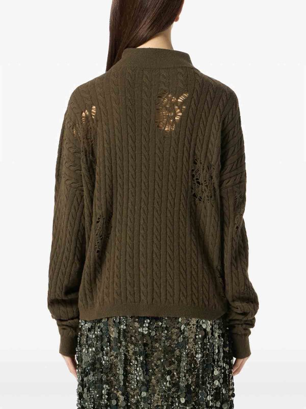 クルーネック - 緑 shop online: BLUMARINE