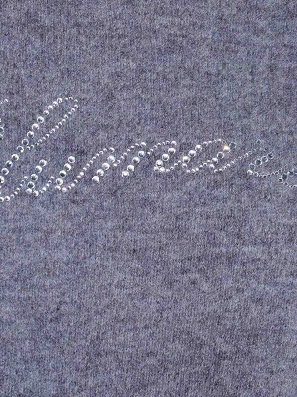 The Best Shops BLUMARINE: Strickpullover mit Rundhalsausschnitt - Rundhalspullover - Grau