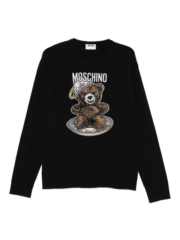 MOSCHINO: クルーネック - クルーネック - 黒