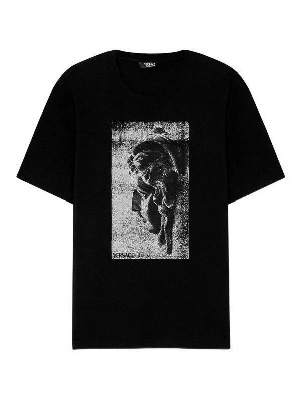 VERSACE: Tシャツ - Tシャツ - 黒