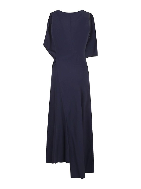 VICTORIA BECKHAM: knee length dresses online - Sleeveless Draped V