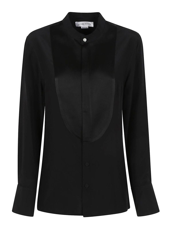 VICTORIA BECKHAM: blouses - Bib Detail Blouse