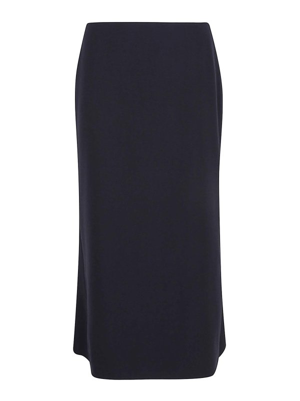 VICTORIA BECKHAM: ニーレングススカート＆ミディ丈 - 膝丈/ミディスカート - ダークブルー