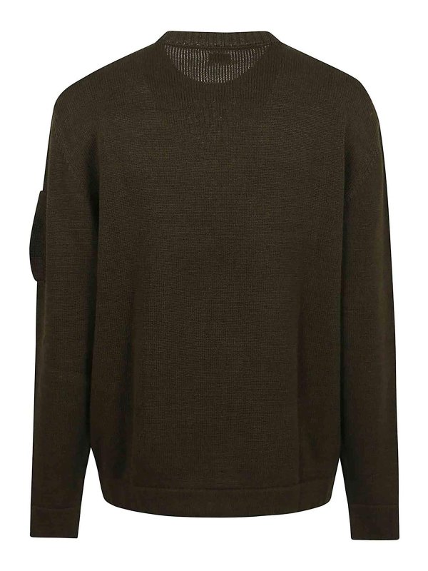 C.P. COMPANY: Suéteres con cuello pico online - Suéter Cuello Redondo - Verde