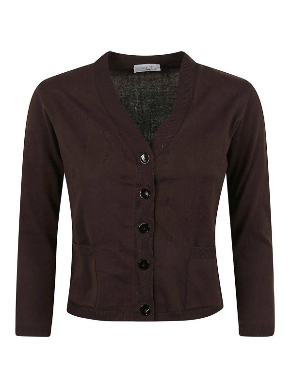 CHARLOTT: Cárdigans - Cárdigan - Marrón Oscuro