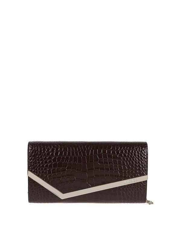 JIMMY CHOO: Clutches - Clutch - Braun