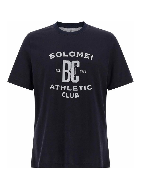 BRUNELLO CUCINELLI: T-shirts - T-Shirt - Blau