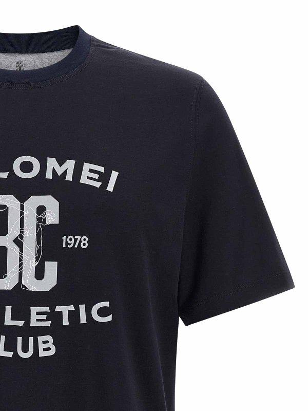 The Best Shops BRUNELLO CUCINELLI: T-shirts - T-Shirt - Blau