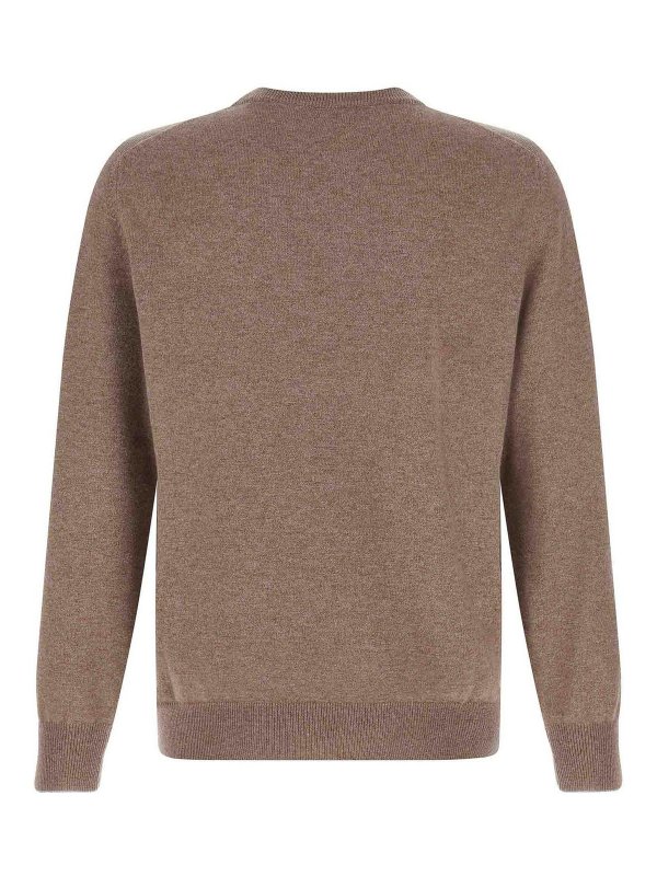 BRUNELLO CUCINELLI: Suéteres con cuello pico online - Suéter Cuello Redondo - Beis