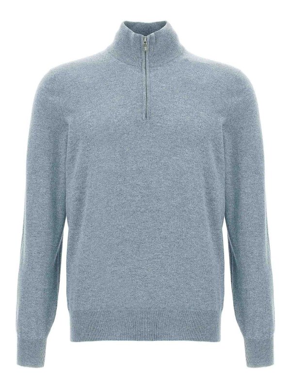 BRUNELLO CUCINELLI: cardigans - Half-Zip Sweater