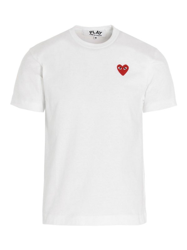 Comme des Garçons Play: T-shirts - T-Shirt - Blanc
