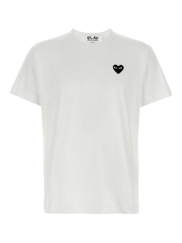 Comme des Garçons Play: T-shirts - T-Shirt - Weiß
