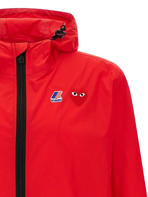 The Best Shops Comme des Garçons Play: カジュアルジャケット - カジュアルジャケット - 赤