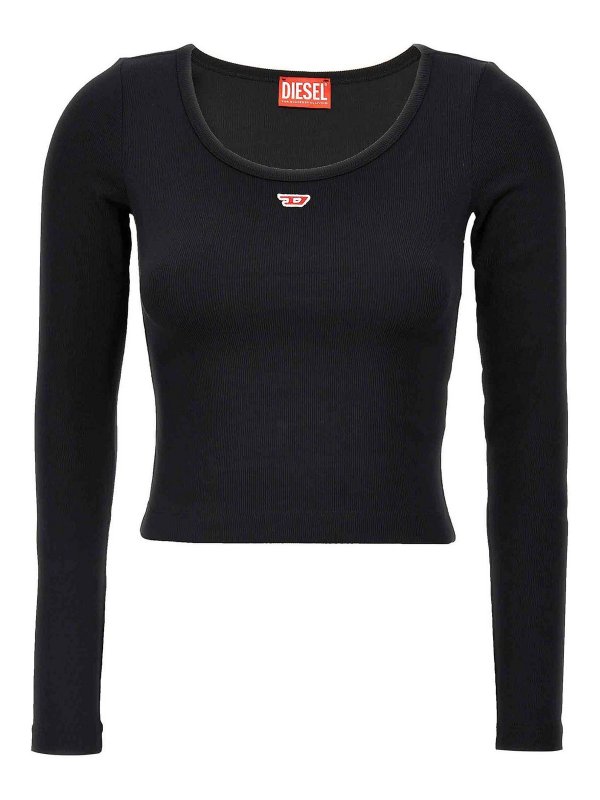 DIESEL: トップス＆タンクトップ - トップ/タンクトップ - 黒