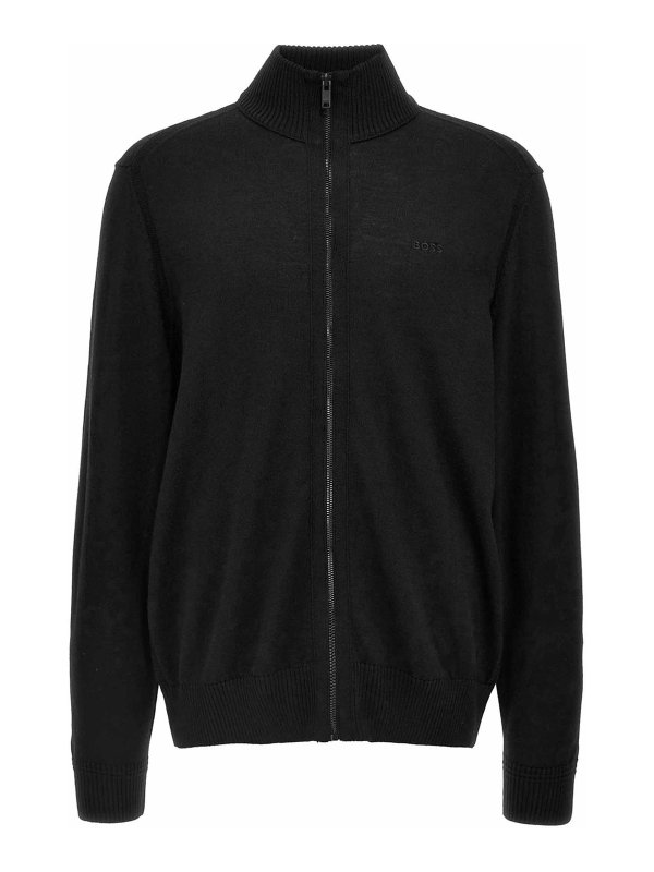 Hugo Boss: Cardigans - Cardigan - Noir