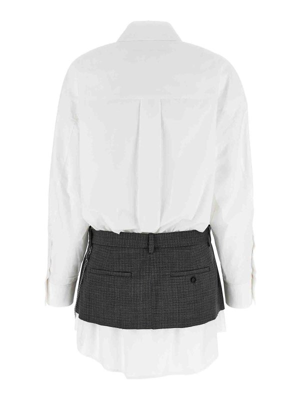 ALEXANDER WANG: knee length dresses online - Pre-Styled Shirt Dress W Chain Dress