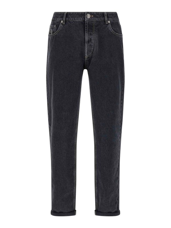 BRUNELLO CUCINELLI: bootcut jeans - Garment-Dyed Jeans