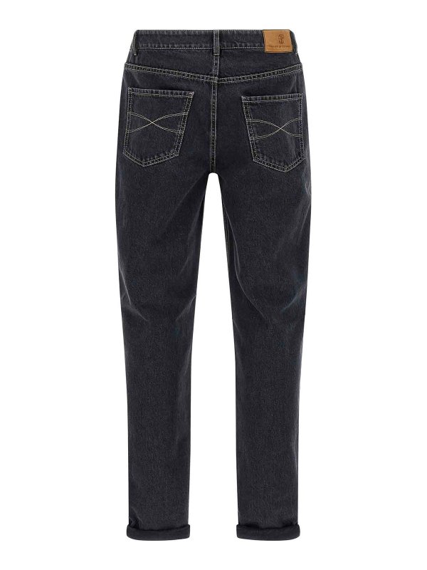 BRUNELLO CUCINELLI: bootcut jeans online - Garment-Dyed Jeans