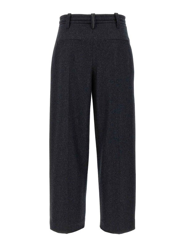 BRUNELLO CUCINELLI: Trousers Shorts online - Straight Crop Pants