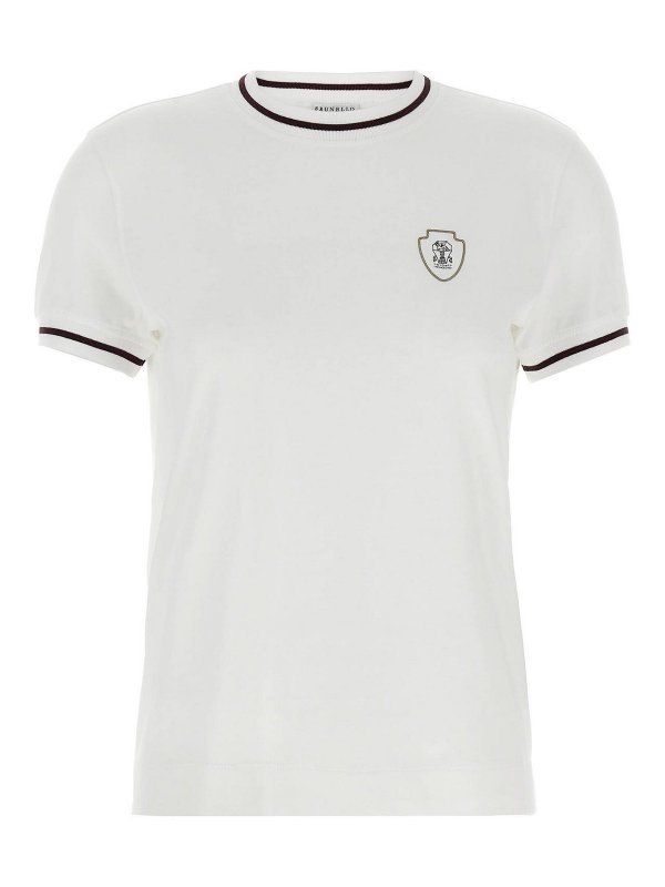 BRUNELLO CUCINELLI: t-shirts - Logo Patch T-Shirt