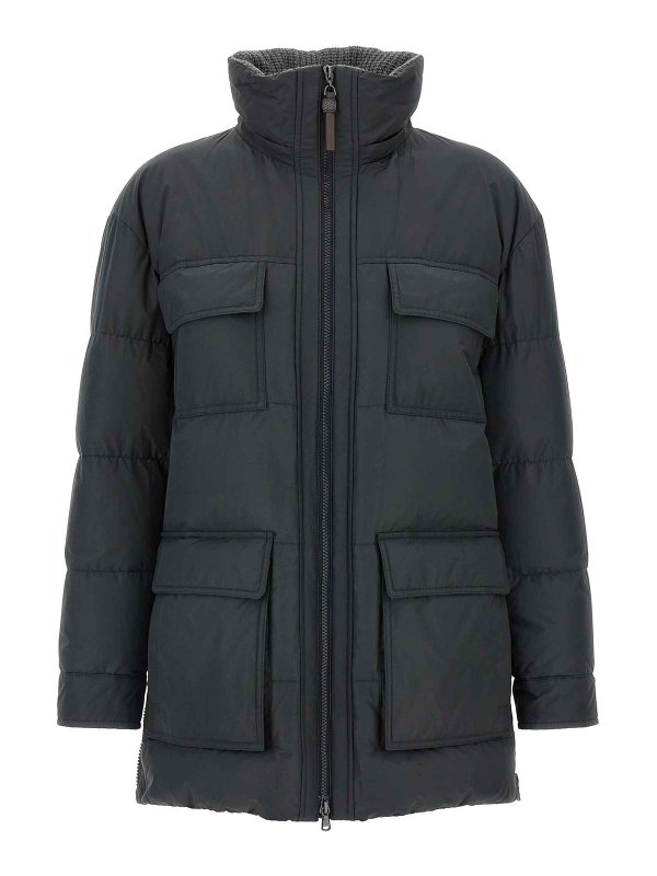 BRUNELLO CUCINELLI: Vestes-rembourrees online - Blouson Rembourré - Gris