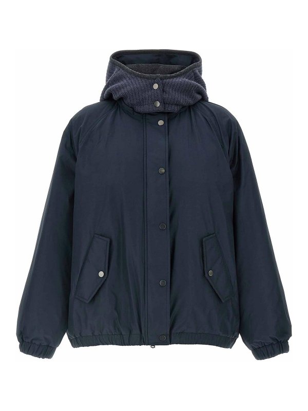 BRUNELLO CUCINELLI: padded jackets - Knitted Hooded Down Jacket