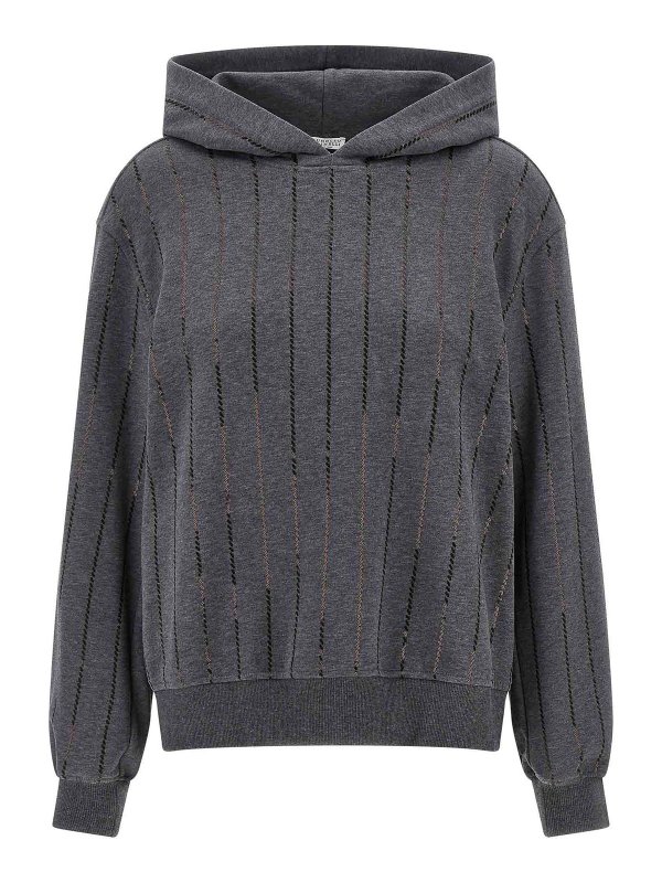 BRUNELLO CUCINELLI: Sudaderas y suéteres - Sudadera - Gris