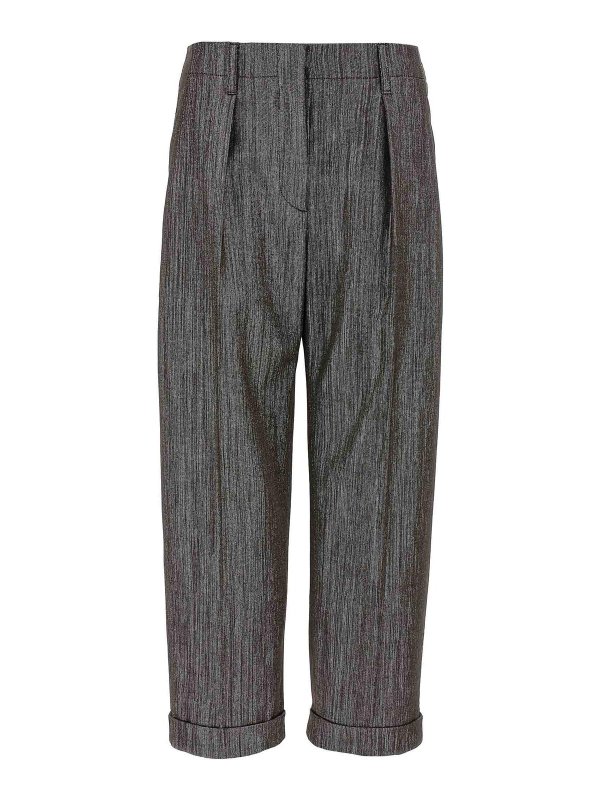 BRUNELLO CUCINELLI: casual trousers - Lurex Pants