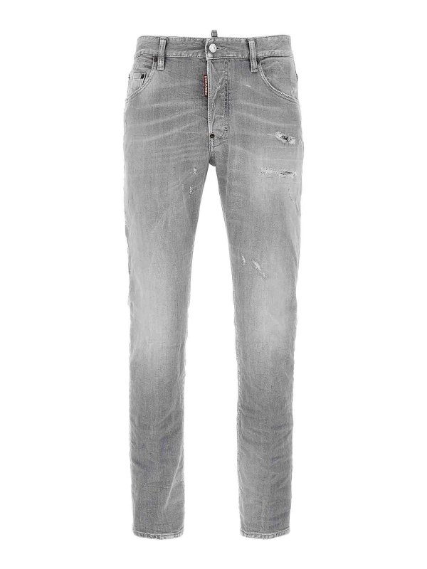 DSQUARED2: Jeans évasés - Jean Bootcut - Gris