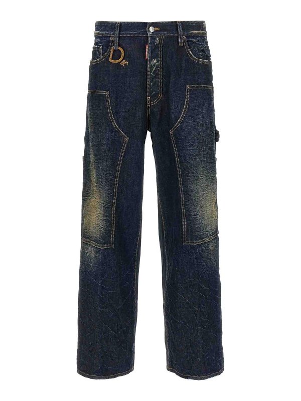 DSQUARED2: jeans bootcut - Jeans da carpentiere sciolto