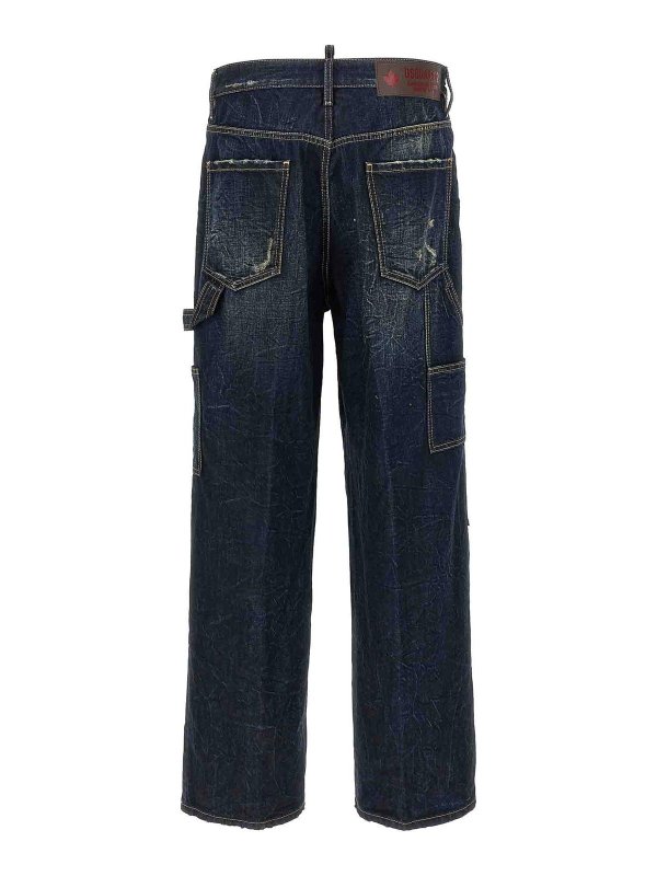 DSQUARED2: jeans bootcut online - Jeans da carpentiere sciolto