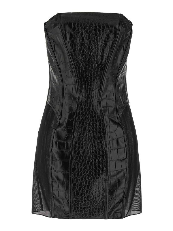 ELISABETTA FRANCHI: knee length dresses - Coconut Texture Dress