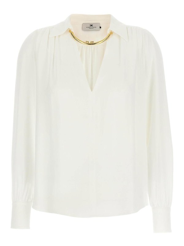 ELISABETTA FRANCHI: Hemden - Hemd - Weiß