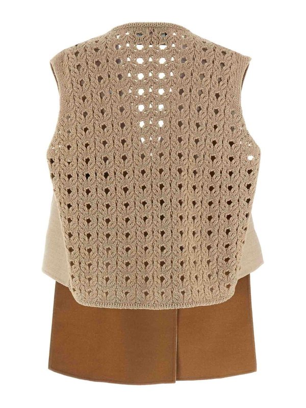 FABIANA FILIPPI: Gilets tricot online - Gilet - Beige