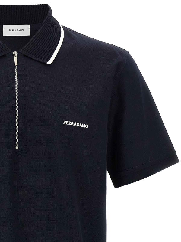 The Best Shops FERRAGAMO: polo shirts - Logo Embroidery Polo Shirt