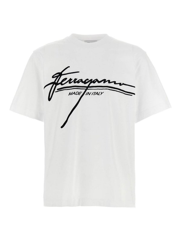 FERRAGAMO: T-shirts - T-Shirt - Weiß