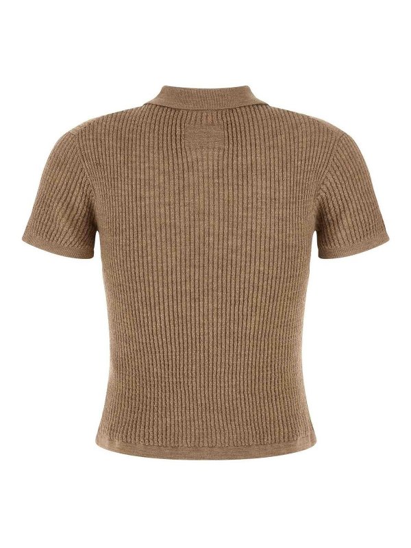 Tシャツ・カットソー GUEST IN RESIDENCE 'Shrunken' polo shirt (W10111WF TAUPE) Guest in Residence Shrunken Polo Shirt - Beige | W10111WFTAUPE