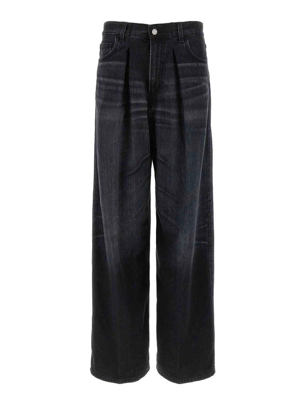 HAIKURE: ブーツカットジーンズ - ブーツカットジーンズ - 黒