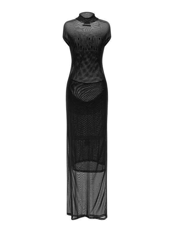 JEAN PAUL GAULTIER: Robe longueur genou - Robe Au Genou - Noir