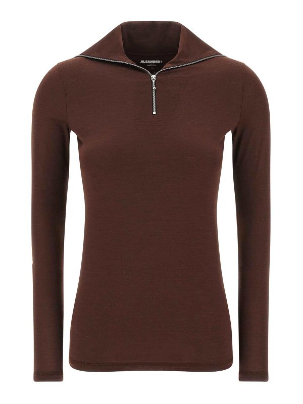 JIL SANDER: t-shirts - Half-Zip T-Shirt