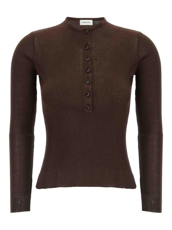MAGDA BUTRYM: Pull col rond - Pull Col Rond - Marron