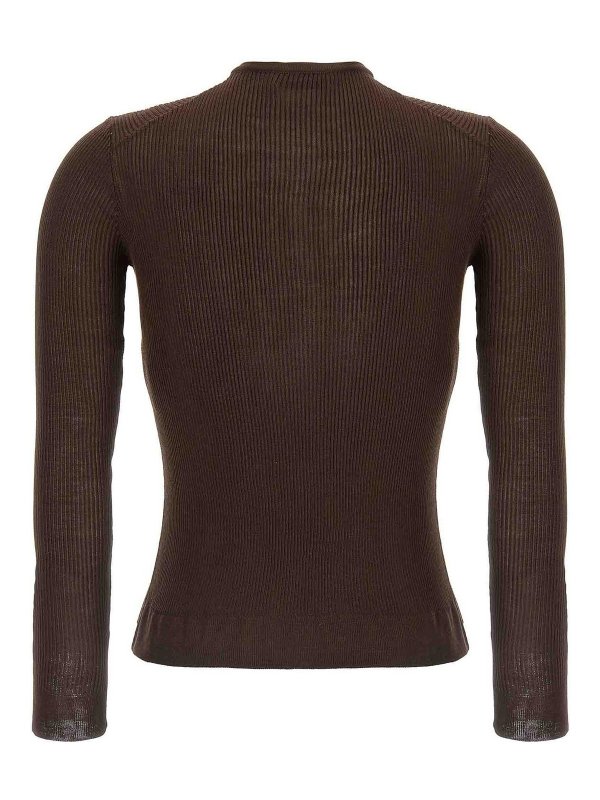 MAGDA BUTRYM: Pull col rond online - Pull Col Rond - Marron