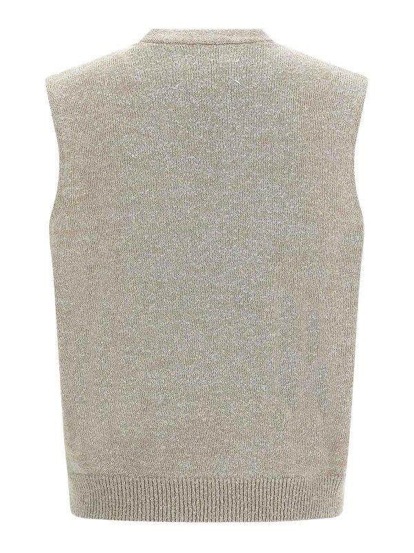Maison Margiela: Gilets tricot online - Gilet - Beige