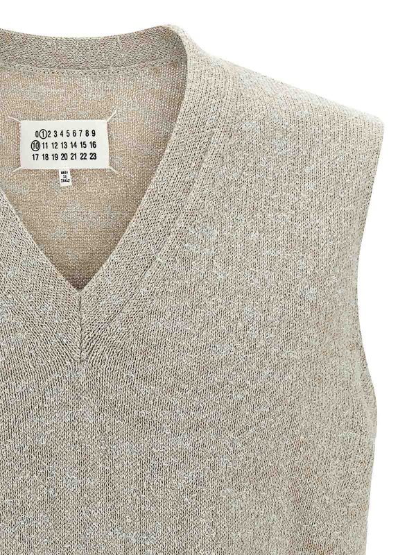 The Best Shops Maison Margiela: Gilets tricot - Gilet - Beige