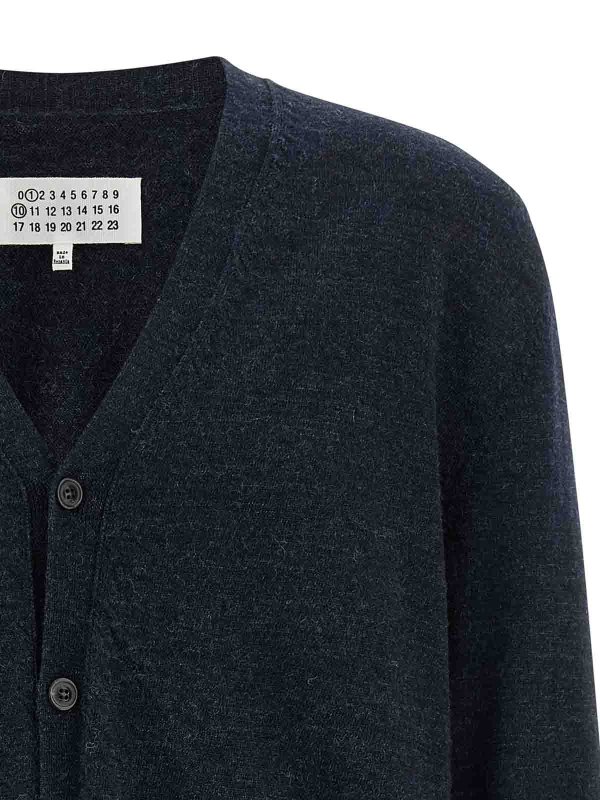 The Best Shops Maison Margiela: cardigan - Cardigan in pelle scamosciata