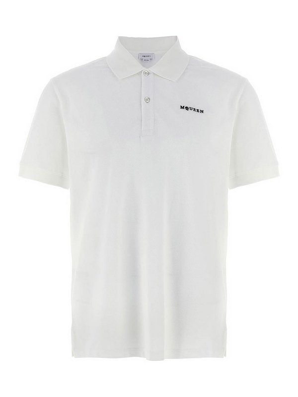 ALEXANDER MCQUEEN: polo shirts - Logo Embroidery Polo Shirt