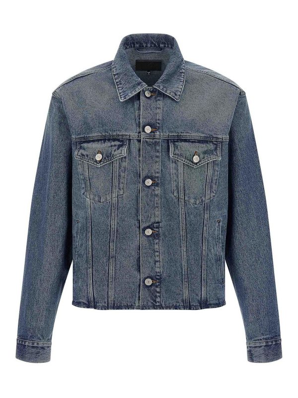 MM6 MAISON MARGIELA: denim jacket - Raw Cut Denim Jacket