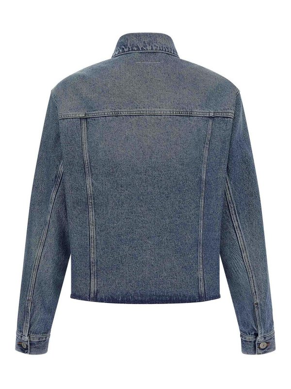 MM6 MAISON MARGIELA: denim jacket online - Raw Cut Denim Jacket