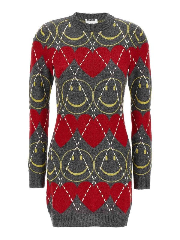 MOSCHINO: knee length dresses - Wool Dress