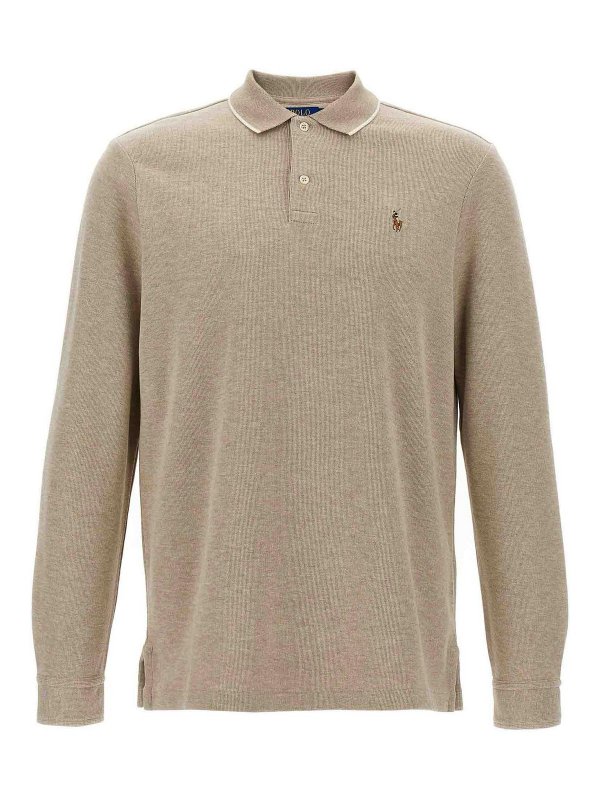 POLO RALPH LAUREN: polo shirts - Fleece Cotton Polo Shirt